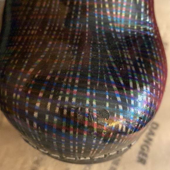 Dansko Multicolor Metallic Stripes Patent Professional Clogs - Picture 10 of 10